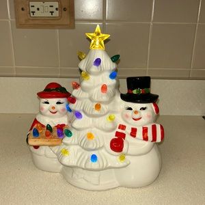 Mr. Christmas Ceramic Mr & Mrs Snowman